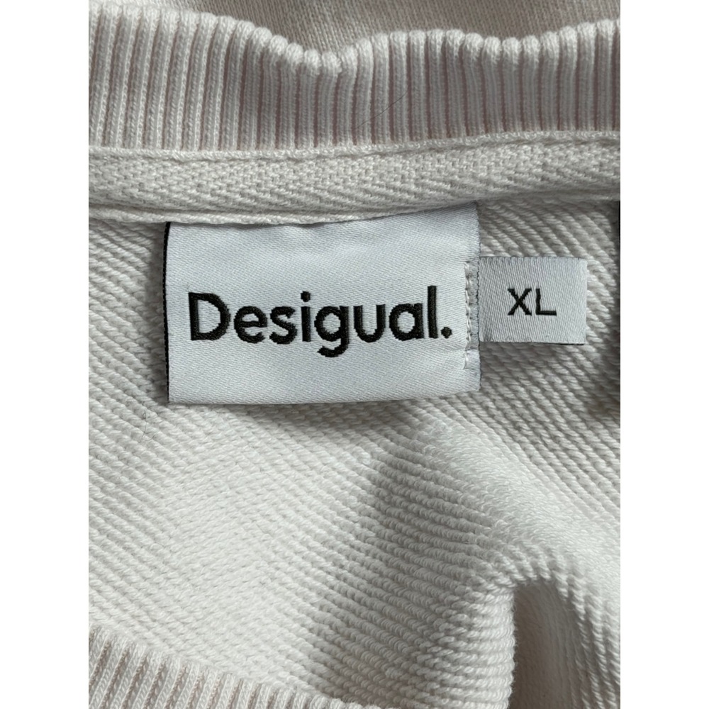 Desigual Mickey Mouse Crazy Art Graphic Sweatshirt XL White Long Sleeve Graphic - Picture 5 of 8
